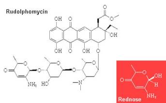 Rudolphomycin and rednose. The most festive of all molecules!Image credit.